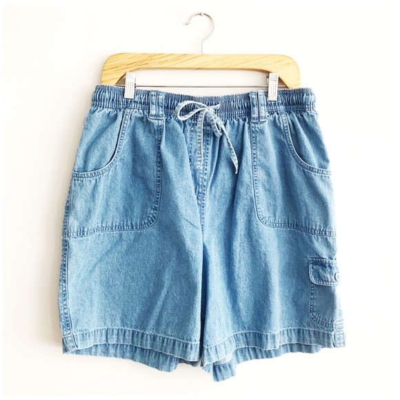 karen scott elastic waist shorts